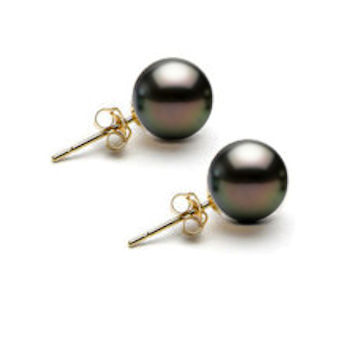 black stud earrings