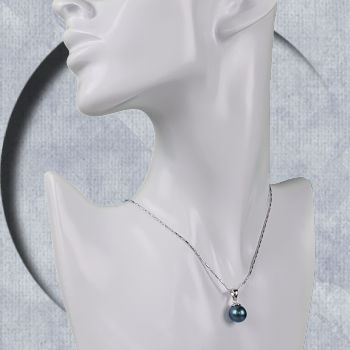 10mm black pearl pendant